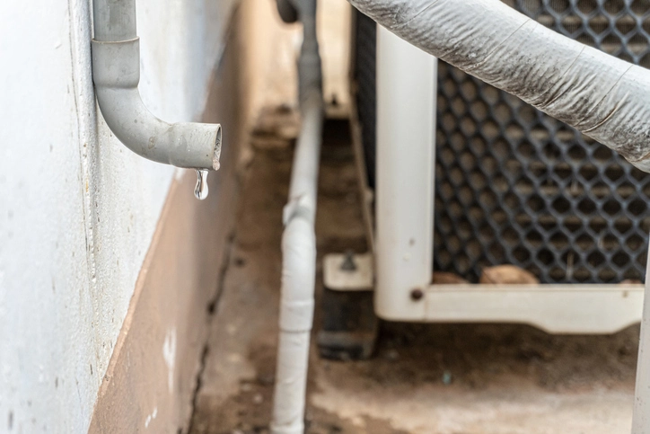 Clogged AC drain line that is not allowing water to flow out.