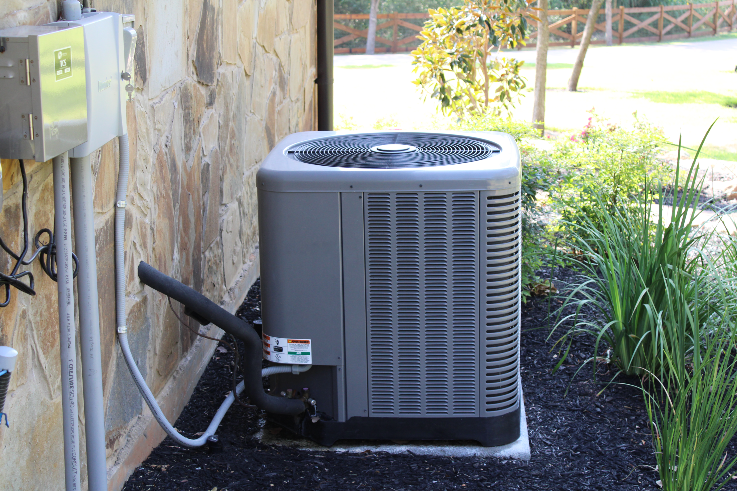 Residential air conditioning unit installed by Dailey Company